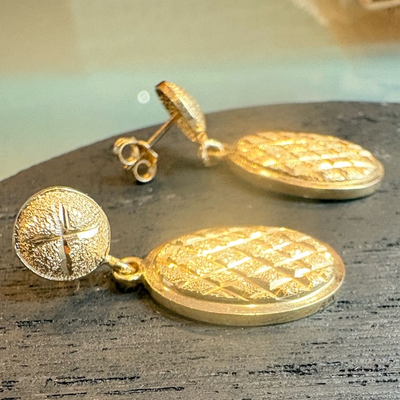 Vintage 18kt Gold Earrings - Picture 5 of 6